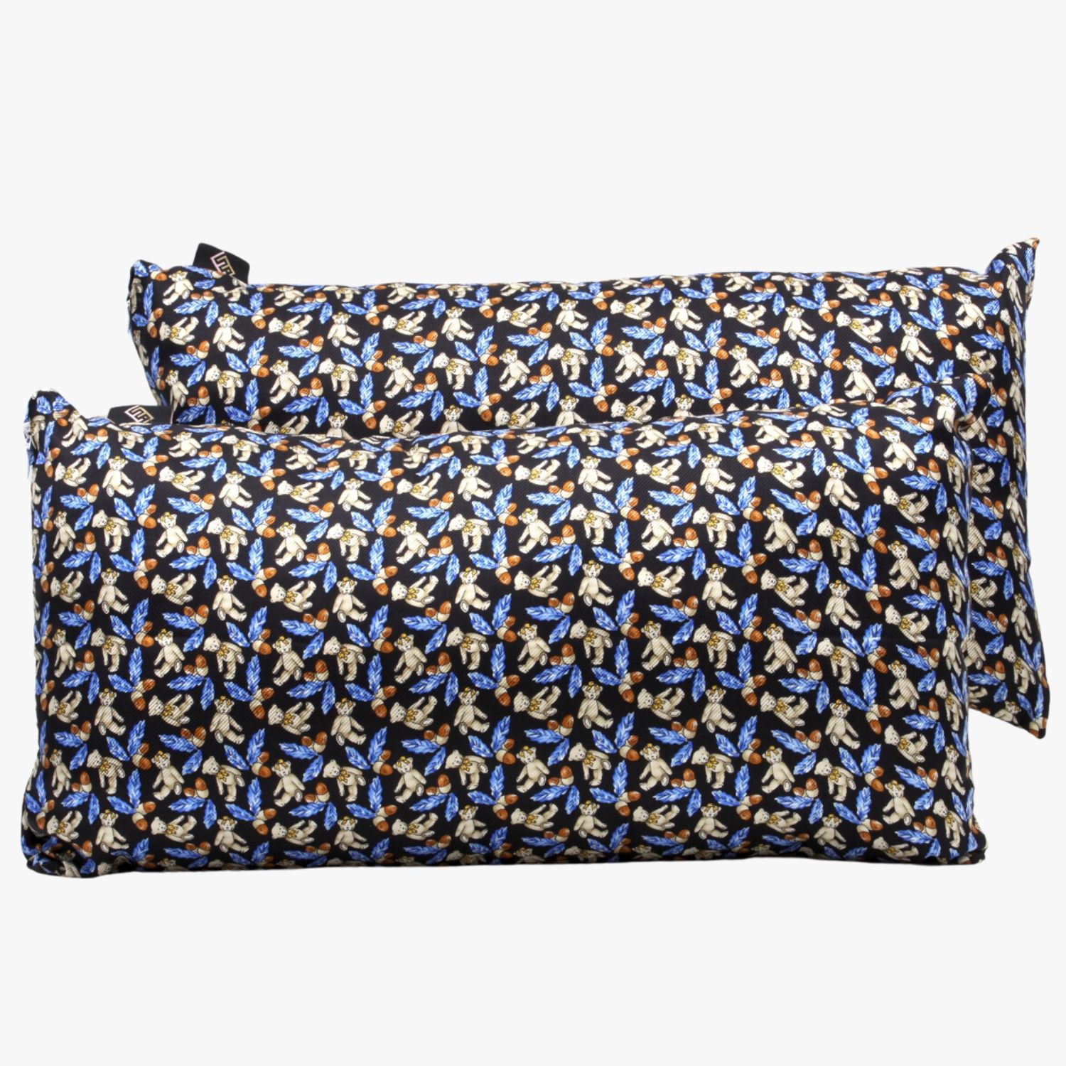 Cuscini rettangolari decorativi in seta Blu stampata Silky Pillows Rectangular blank