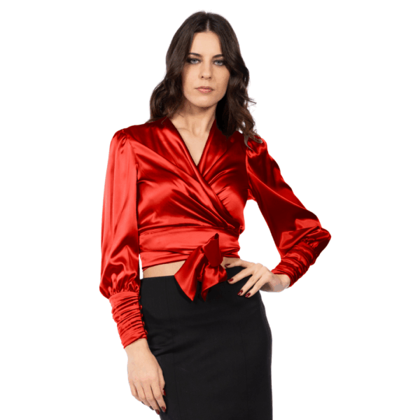 Fusciacca di Seta Silky IRIS colore Rosso - Collezione NINFEA - disponibili